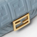 FENDI Baguette® Mini Mercury blue leather bag - Image 2